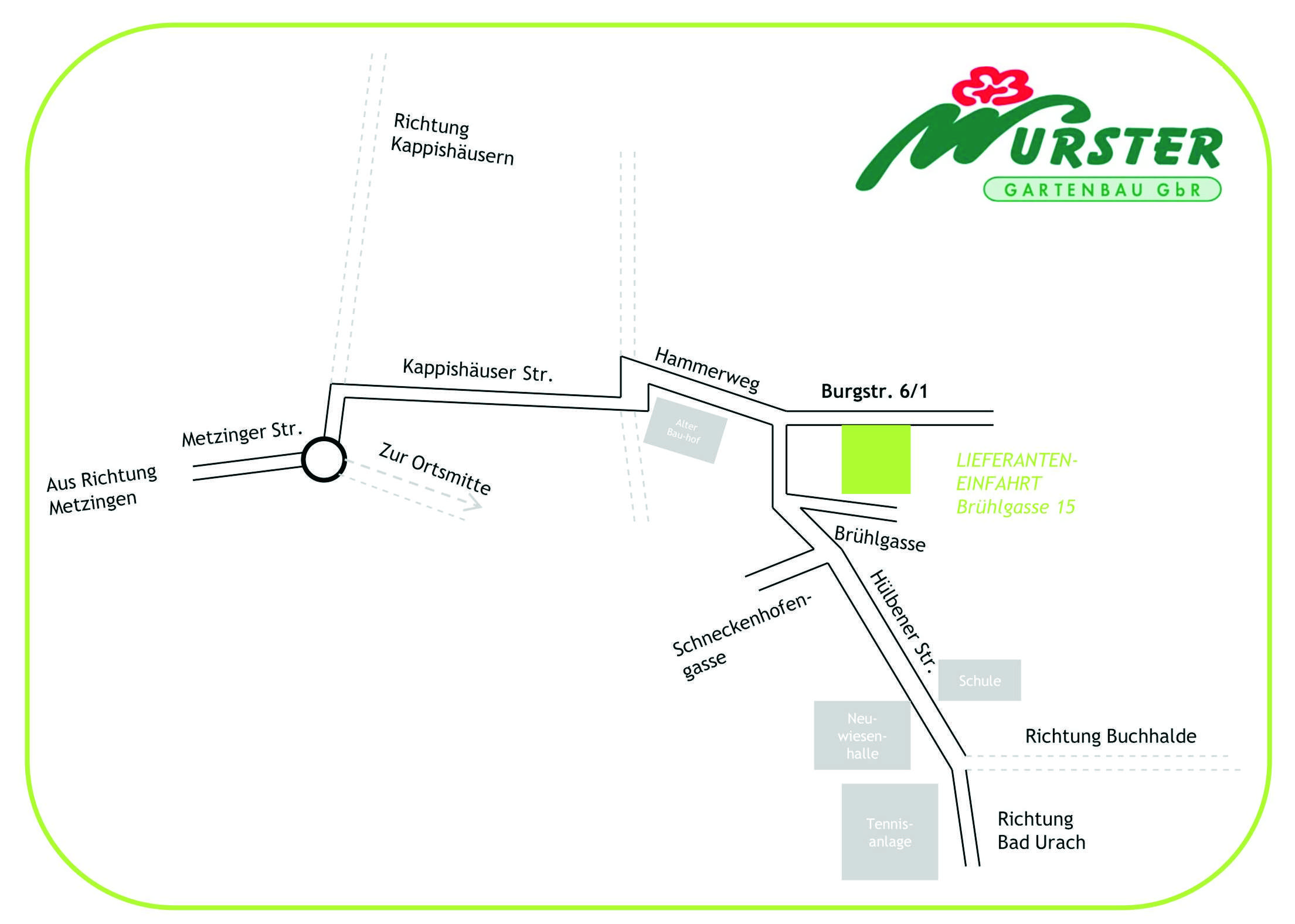 Anfahrt Wurster Gartenbau